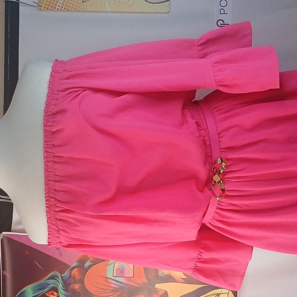 Fuschia Romper Ruffle Shorts Size Med - Picture 5 of 6